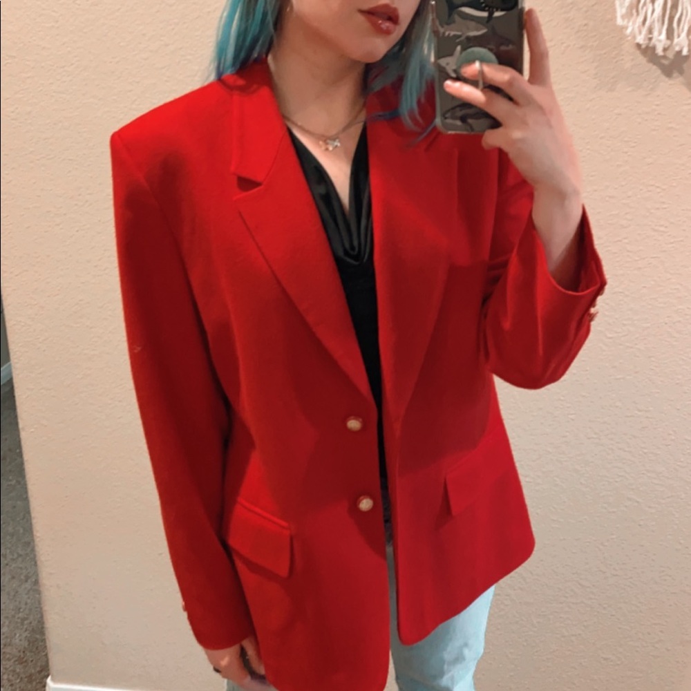 Pendleton | Vintage Red Wool Blazer Jacket